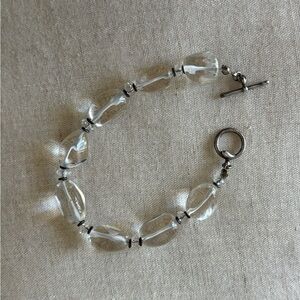 Handmade Sterling Silver and Quartz Women's Bracelet